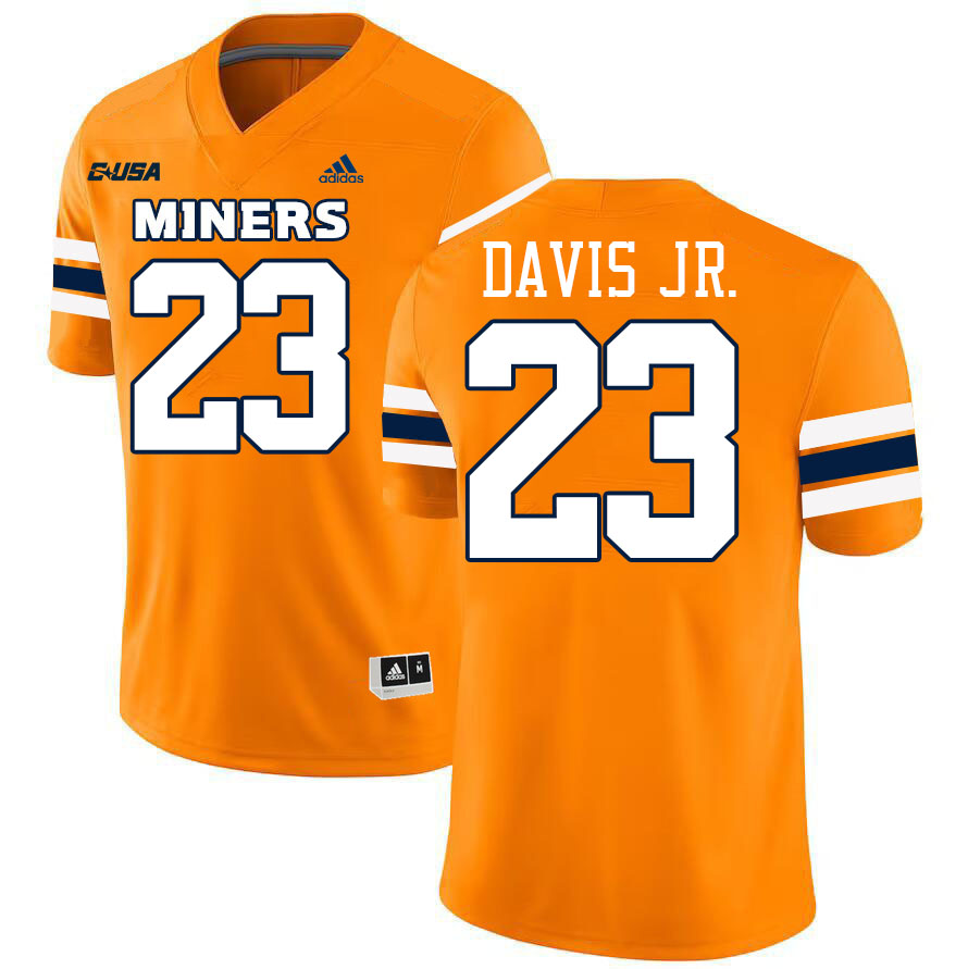 #23 Wondame Davis Jr. UTEP Jersey,UTEP Miners College Football Jersey,Uniforms-Orange